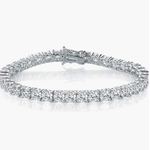 14k White Gold Tennis Bracelet - Picture 2 of 2